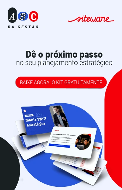 Banner do kit com template de matriz SWOT estratégica
