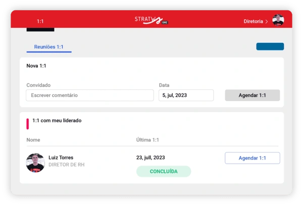 Gestão de Talentos: tela do produto